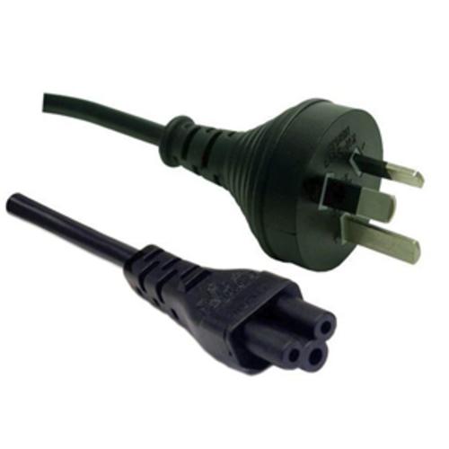image of 3 Pin Power Lead (M) to C5 Clover (M) 1m Power Cable - Bulk