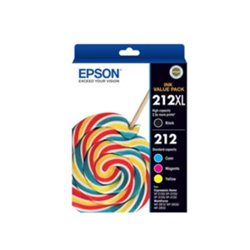 image of Epson 212XL BK + 212 C/M/Y 4 Ink Cartridge Value Pack