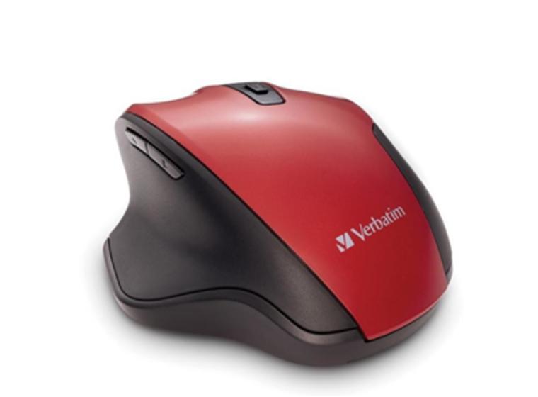 product image for Verbatim Silent Ergonomic Wireless Blue LED Mouse - Red