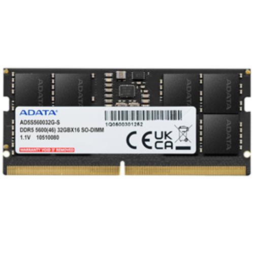 image of ADATA 32GB DDR5-5600 2048x8 SODIMM Lifetime wty