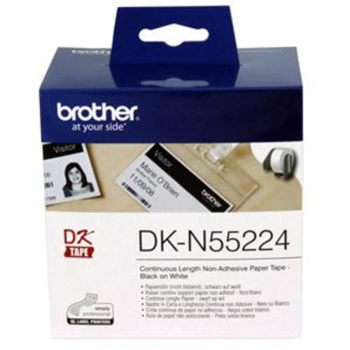image of Brother DKN55224 Non-Adhesive Continuous Paper Roll 54mm x 30.48m