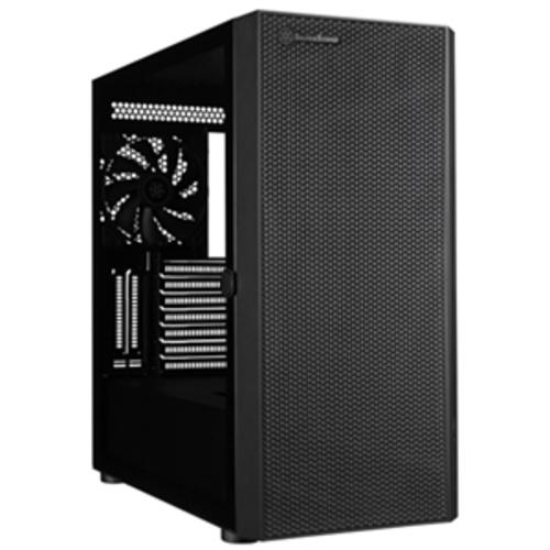 image of SilverStone SEH1B-G SETA ATX Black MidTower Case with Tempered Glass