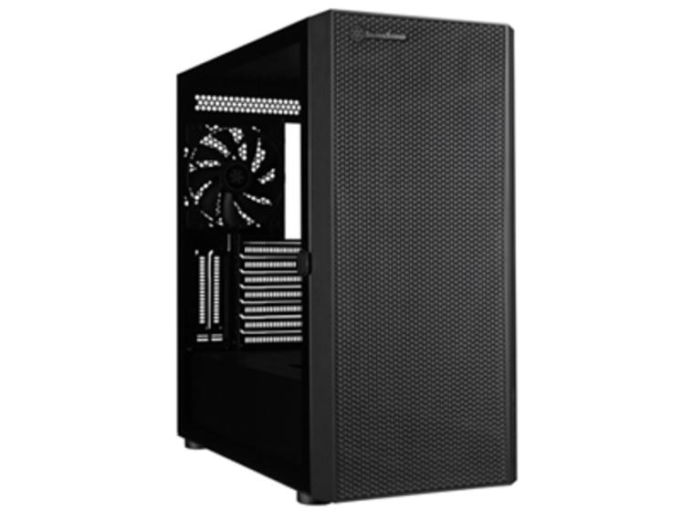 product image for SilverStone SEH1B-G SETA ATX Black MidTower Case with Tempered Glass