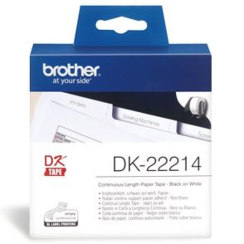 image of Brother DK22214 Continuous Length Paper Label Tape 12mm x 30.48m