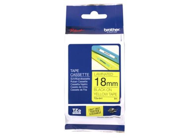 product image for Brother TZe-641 18mm x 8m Black on Yellow Tape