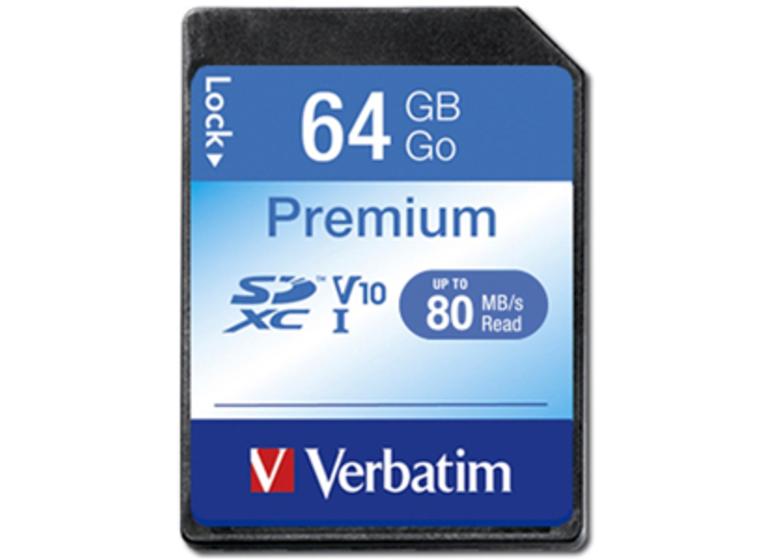 product image for Verbatim Premium SDXC Class 10 Card 64GB
