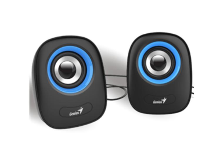 product image for Genius SP-Q160 Black USB Powered Mini Speakers - Black/Blue