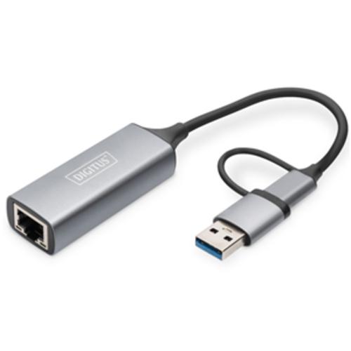image of Digitus 2.5G Ethernet USB-C Adapter 0.15m