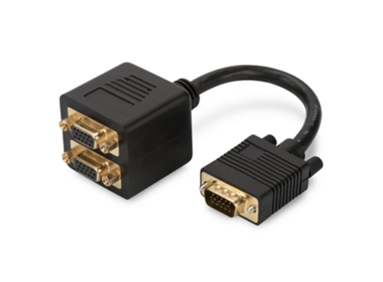 product image for Digitus VGA (M) to 2x VGA (F) Splitter 0.2m Monitor Adapter