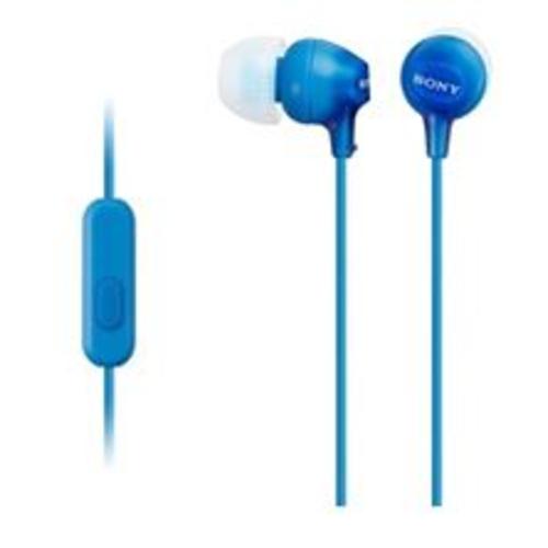 image of Sony MDREX15APLI In Ear Headphone w/Smart Phone Control Blue