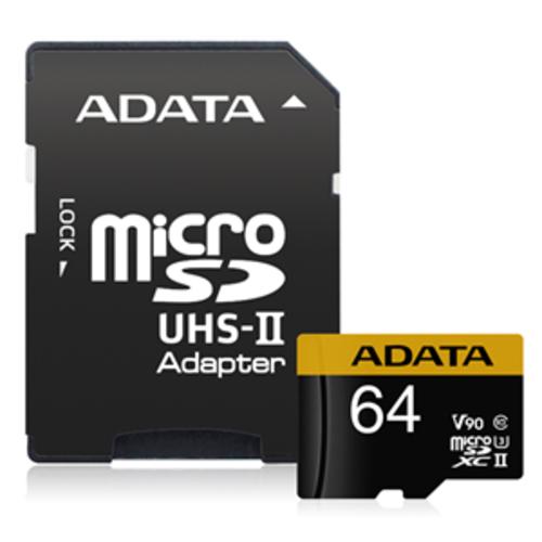 image of ADATA Premier ONE V90 UHS II Micro SDXC Card with Adapter 64GB