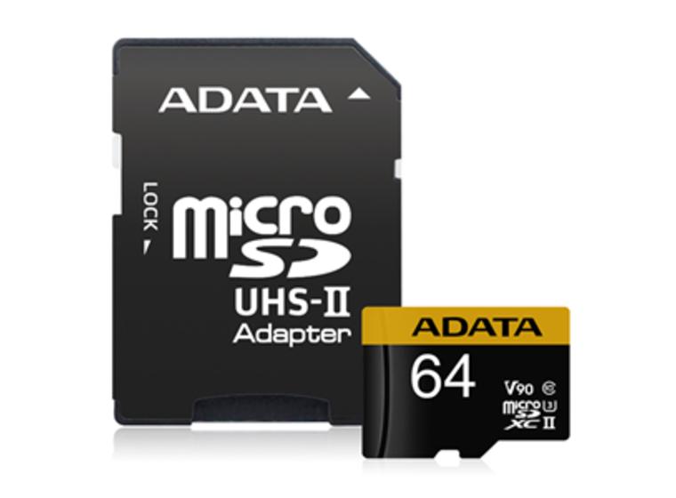 product image for ADATA Premier ONE V90 UHS II Micro SDXC Card with Adapter 64GB