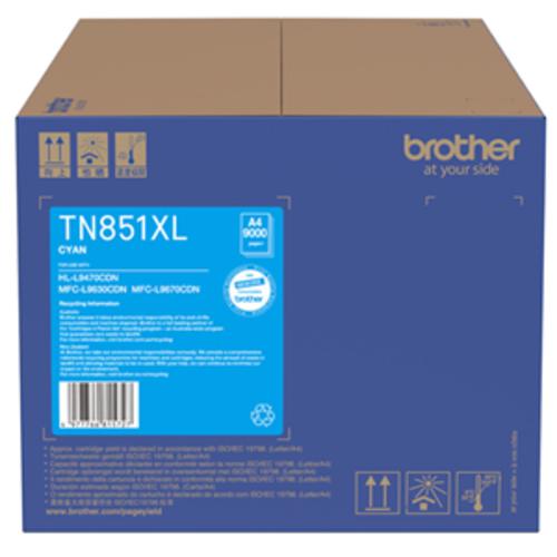 image of Brother TN851XLC Cyan High Capacity Toner