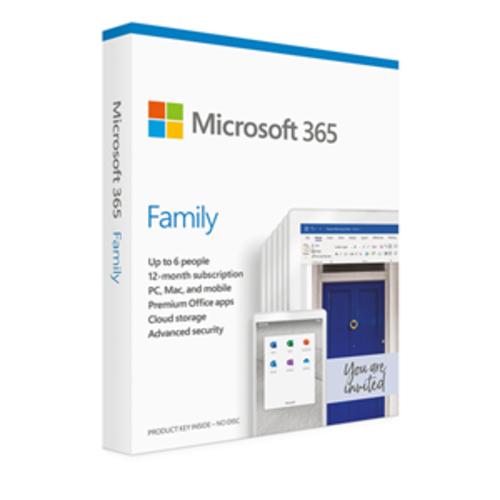 image of Microsoft 365 Family for 6 Users/1 Household - 1 Year