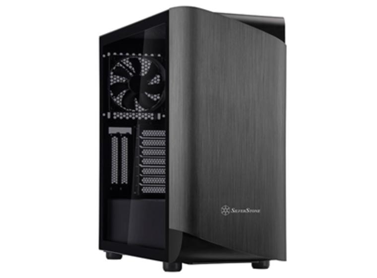 product image for SilverStone SEA1TB-G SETA ATX Black MidTower Case with Tempered Glass