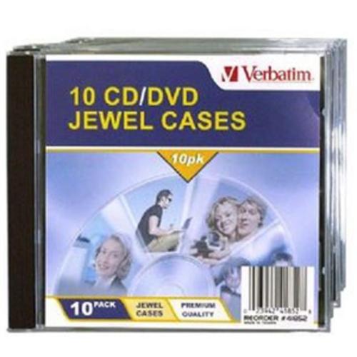 image of Verbatim CD/DVD 10 Pack Clear Jewel Cases