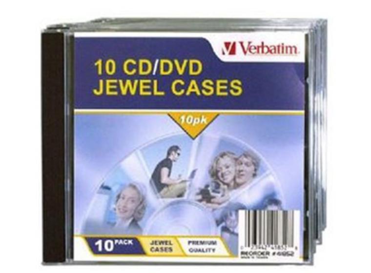 product image for Verbatim CD/DVD 10 Pack Clear Jewel Cases