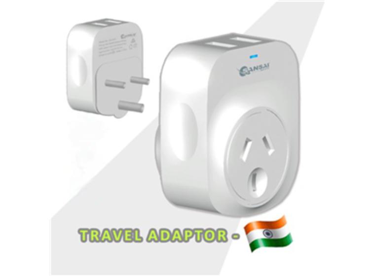 product image for Sansai Outbound USB Travel Adapter - NZ/AU to India Plug