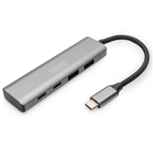 image of DIGITUS USB-C 4 Port HUB, 2x USB A + 2x USB-C 