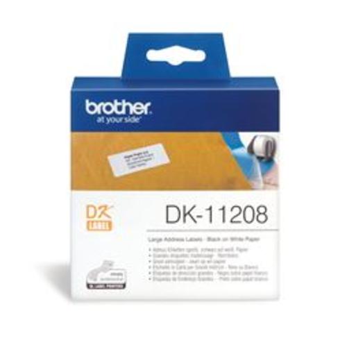 image of Brother DK11208 400 Large Address Labels 38mm x 90mm