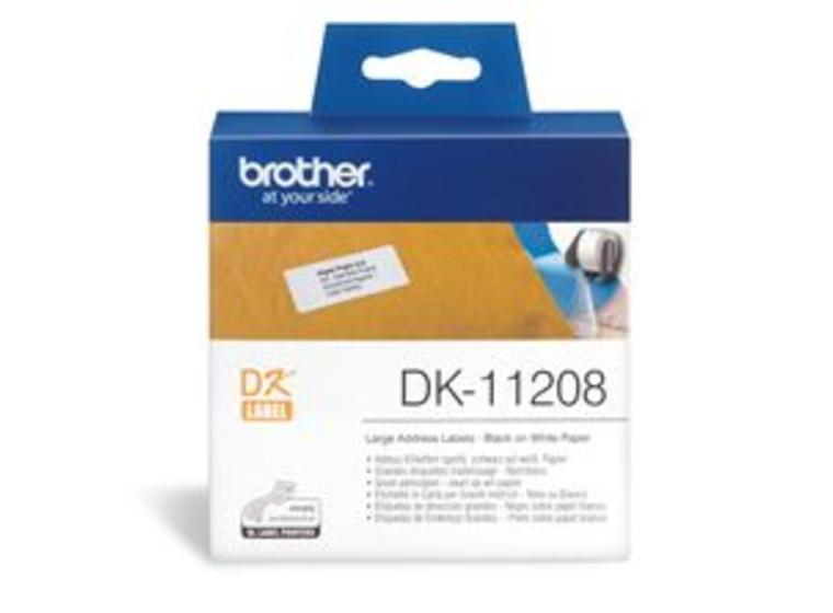 product image for Brother DK11208 400 Large Address Labels 38mm x 90mm