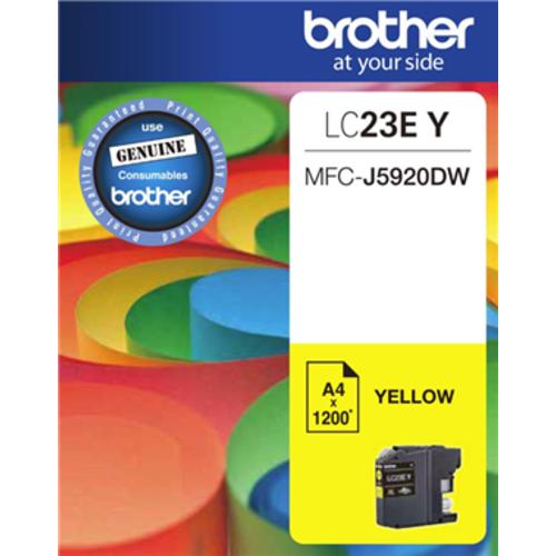 image of Brother LC23EY Yellow Ink Cartridge