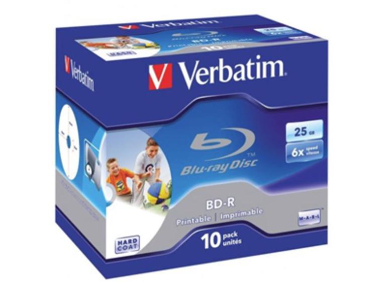 product image for Verbatim BD-R 25GB 6X White Wide Printable 10 Pack in Jewel Cases