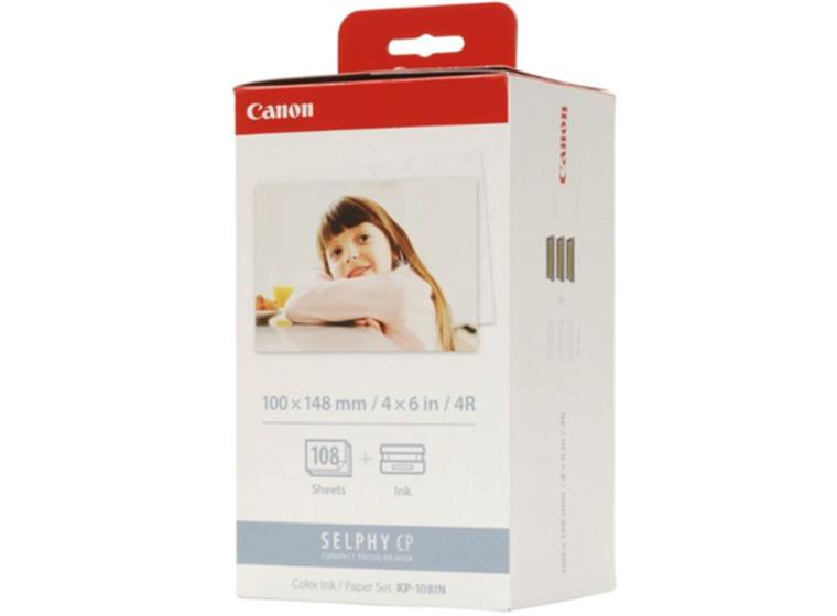 product image for Canon KP-108IN Selphy 6x4 Photo Paper & Ink Kit - 108 Sheets