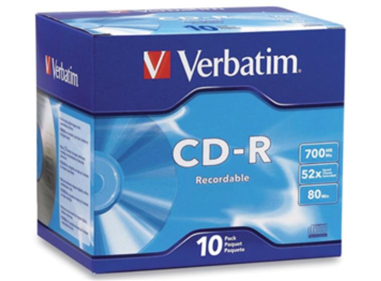 product image for Verbatim CD-R 700MB 52x 10 Pack with Jewel Cases