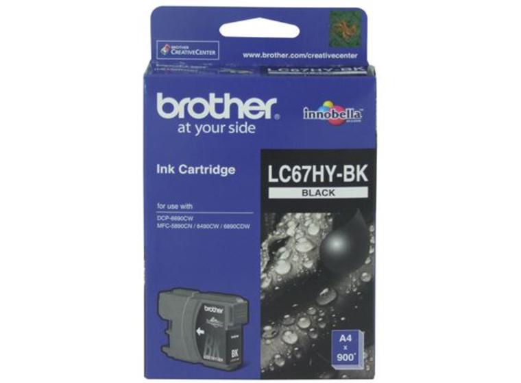 product image for Brother LC67HYBK Black High Yield Ink Cartridge