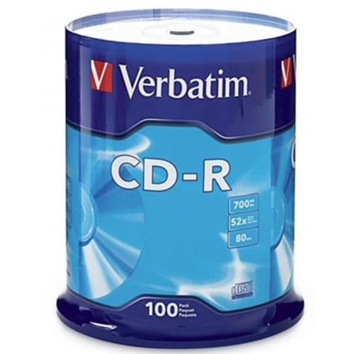 image of Verbatim CD-R 700MB 52x 100 Pack on Spindle