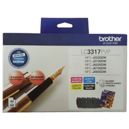 image of Brother LC3317PVP Ink Cartridge Photo Value Pack