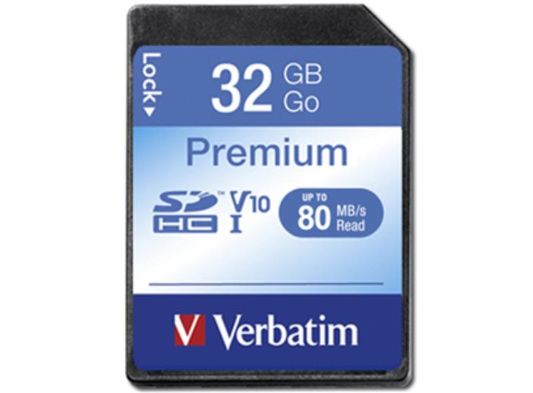 product image for Verbatim Premium SDHC Class 10 Card 32GB