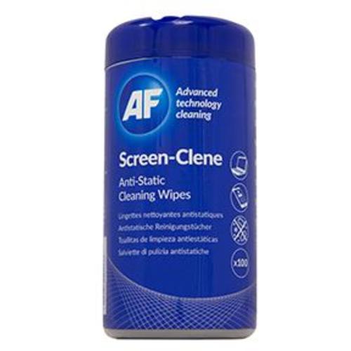 image of AF Screen-Clene Andti-Static Cleaning Wipes Tub - 100