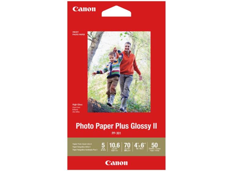 product image for Canon PP-301 4x6 Glossy II 275gsm Photo Paper - 50 Sheets