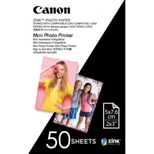image of Canon Zink Photo Paper for Mini Photo Printer - 50 Sheets
