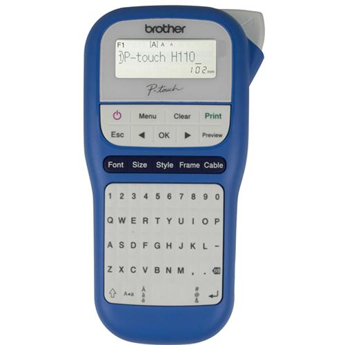 image of Brother PTH110BW Durable P-Touch Blue & White Label Printer