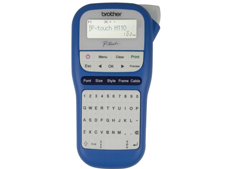 product image for Brother PTH110BW Durable P-Touch Blue & White Label Printer
