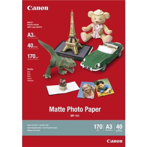 image of Canon MP-101 A3 Matte 170gsm Photo Paper - 40 Sheets