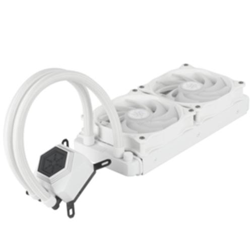 image of SilverStone PF240W-ARGB-V2 PermaFrost Liquid Cooler - Dual Fan White