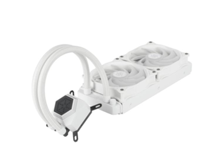 product image for SilverStone PF240W-ARGB-V2 PermaFrost Liquid Cooler - Dual Fan White