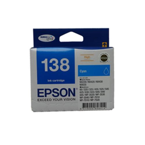 image of Epson 138 Cyan High Yield Ink Cartridge