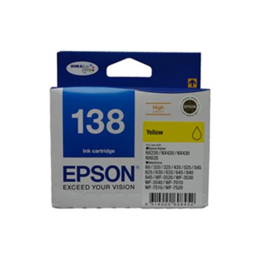 image of Epson 138 Yellow High Yield Ink Cartridge