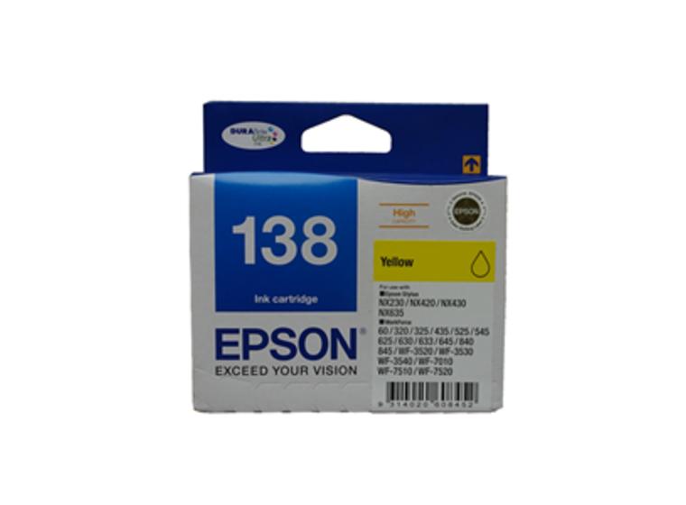 product image for Epson 138 Yellow High Yield Ink Cartridge