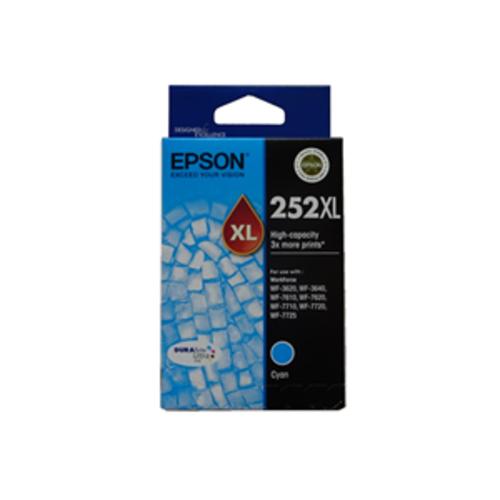 image of Epson 252XL Cyan High Yield Ink Cartridge