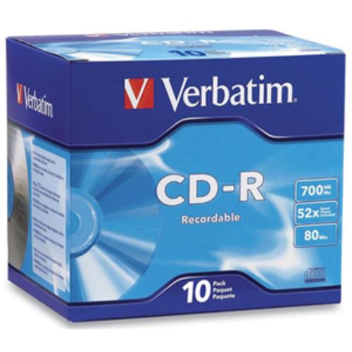 image of Verbatim CD-R 700MB 52x 10 Pack with Jewel Cases